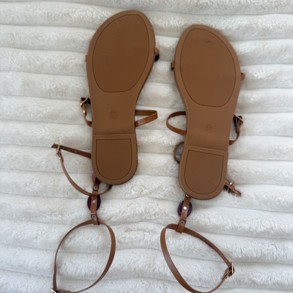 Crystal Stone Boho Gladiator Sandals Goddess - image 4